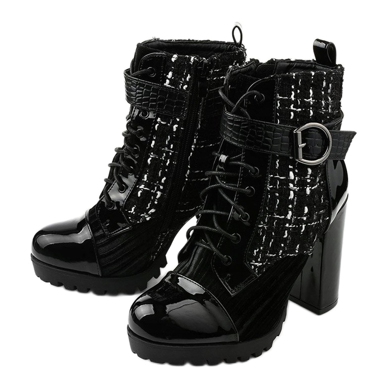 Black patchwork boots from Feramo 2