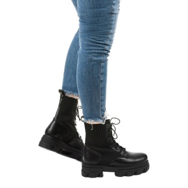 Black hiking boots on the Meadowcrest platform 1