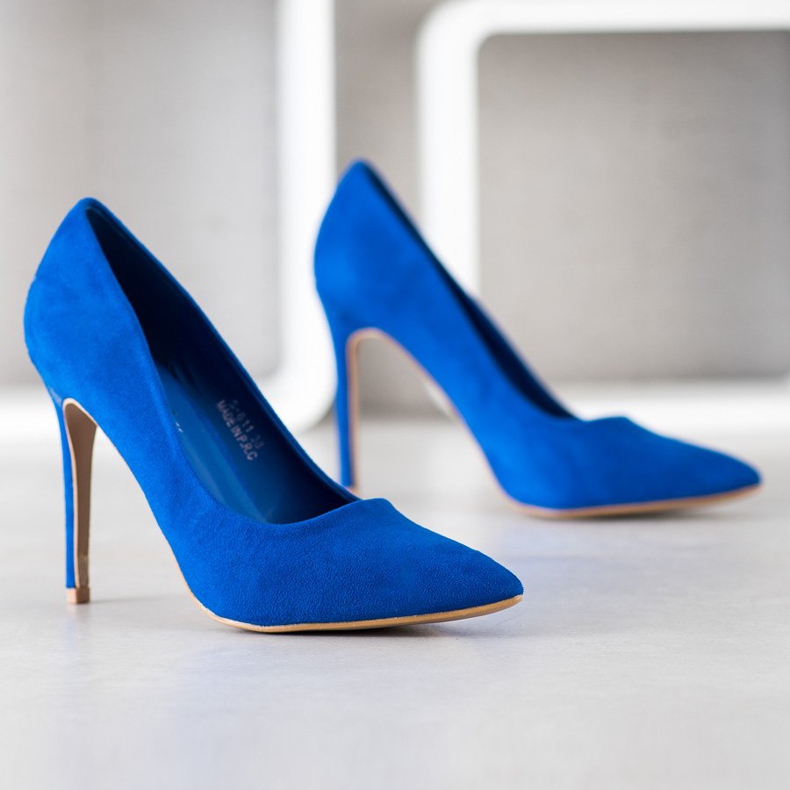Renda Suede heels blue 1