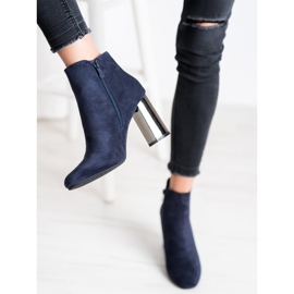 Janessa Boots With Silver Heel navy blue 1