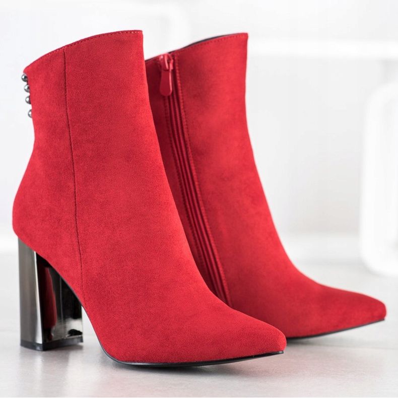 Janessa Fashionable Boots In Spitz red 1
