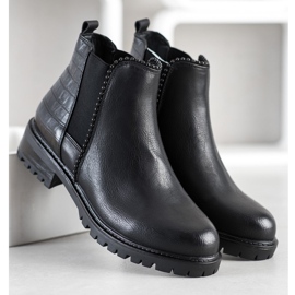 Super Me Black Jodhpur boots Snake Print 1