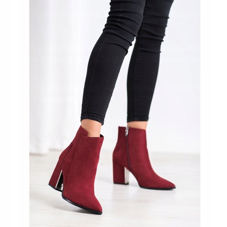 Corina Burgundy Fashion Booties red 1 Corina Burgundy Fashion Booties red 1