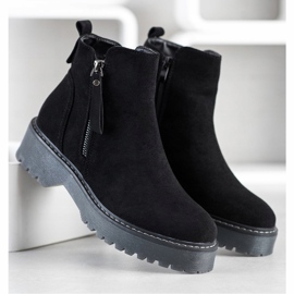 J. Star Suede Booties On The Platform black 1