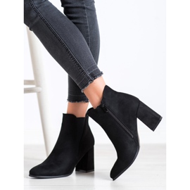 Lovery Suede Booties With A Zipper black 2
