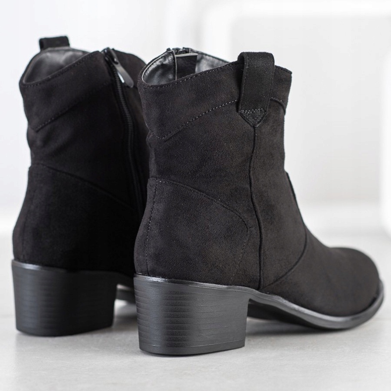 SHELOVET Black cowboy boots 1