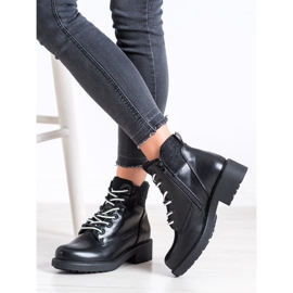 SHELOVET Stylish tied boots black 2