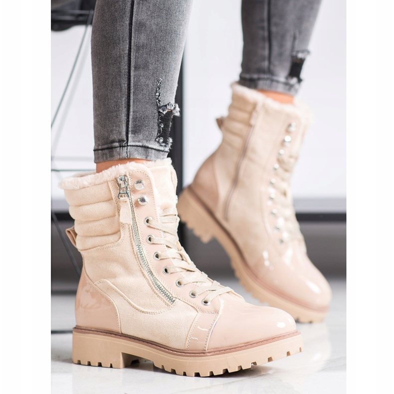 SHELOVET Stylish Trappers With Warming beige 1