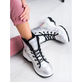 SHELOVET Comfortable Holo Snow boots white multicolored 2
