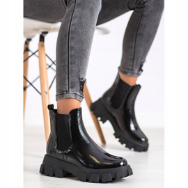 SHELOVET Chelsea Boots On Fashion Platform black 1