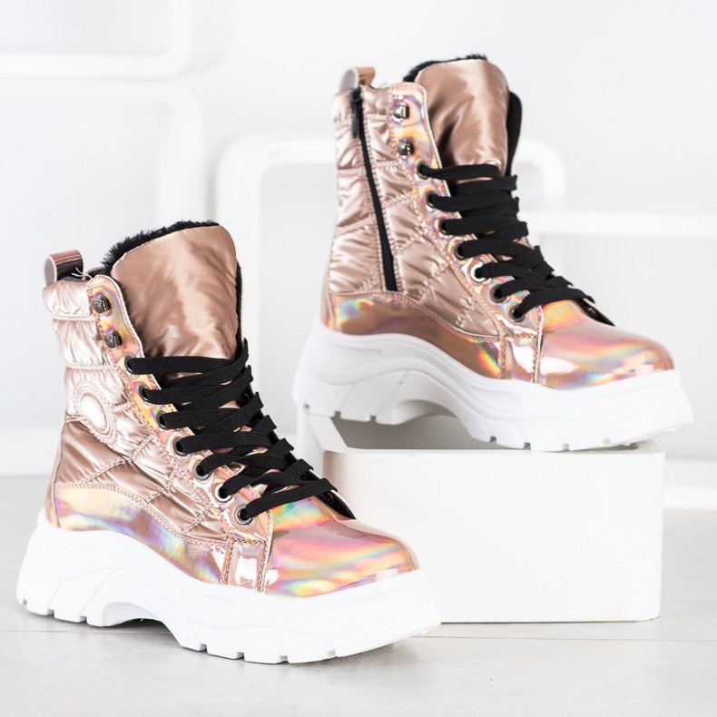 SHELOVET Fashion Quilted Trappers golden 1