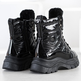 SHELOVET Fashion Quilted Trappers black 1