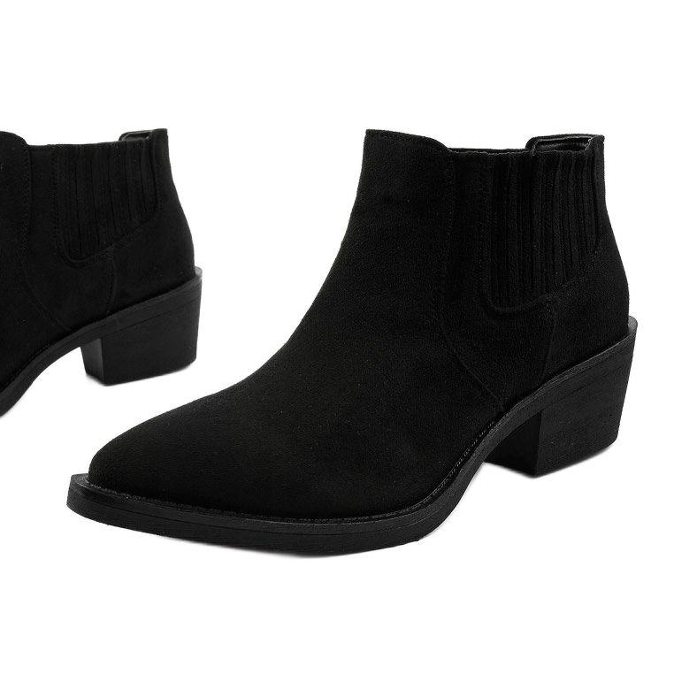 Black Liking suede slip-on boots 1