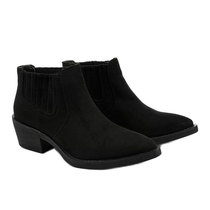 Black Liking suede slip-on boots 2