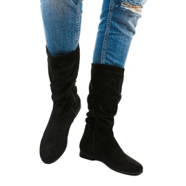 Suede boots for women Russell boots black 1