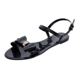 PT7-1 Black Rubber Sandals 1