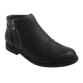 Openwork boots with a zipper H197 Black 2