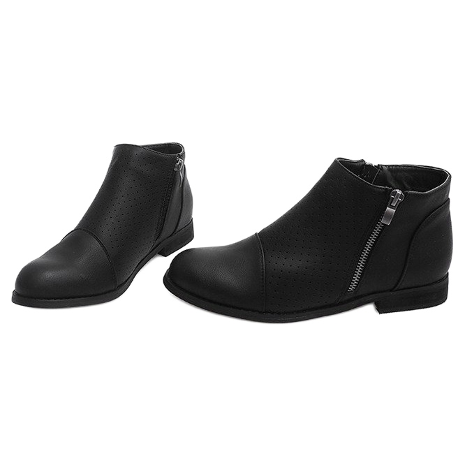 Openwork boots with a zipper H197 Black 1