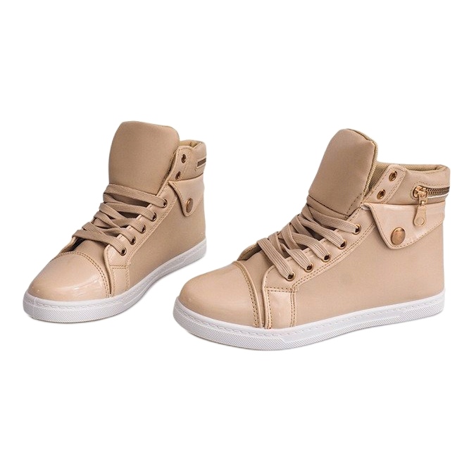 High-top Sneakers R-216 Beige 1