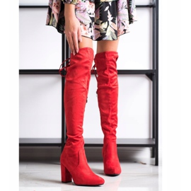 Wilady High Booties On A Post red 1