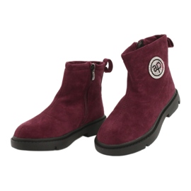 Apawwa Children's Warm Boots Burgundy Alvin black red 4