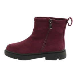 Apawwa Children's Warm Boots Burgundy Alvin black red 3
