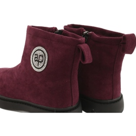 Apawwa Children's Warm Boots Burgundy Alvin black red 5