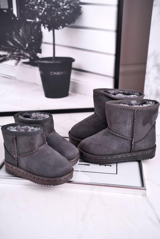 Warm Children's Youth Snow Boots Gray Gooby grey 3