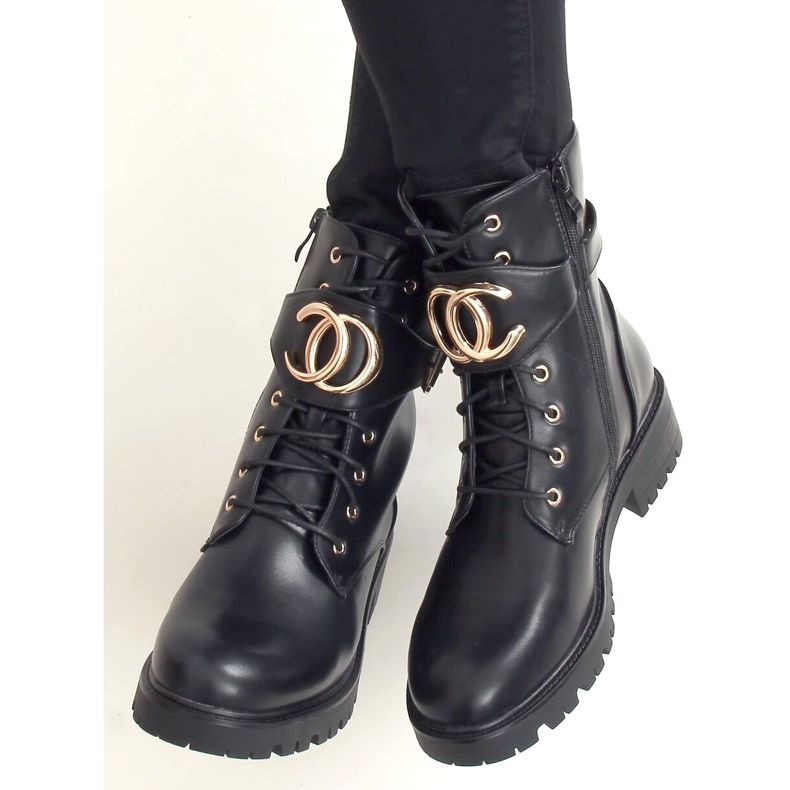 Black military boots NC1105 Black 2
