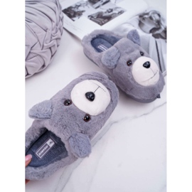 Women's Slippers With Fur Gray Bear grey 2