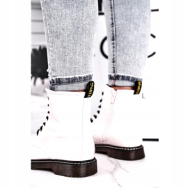 Evento Women's boots, varnished white boots 20bt35-3001 3 Evento Women's boots, varnished white boots 20bt35-3001 3