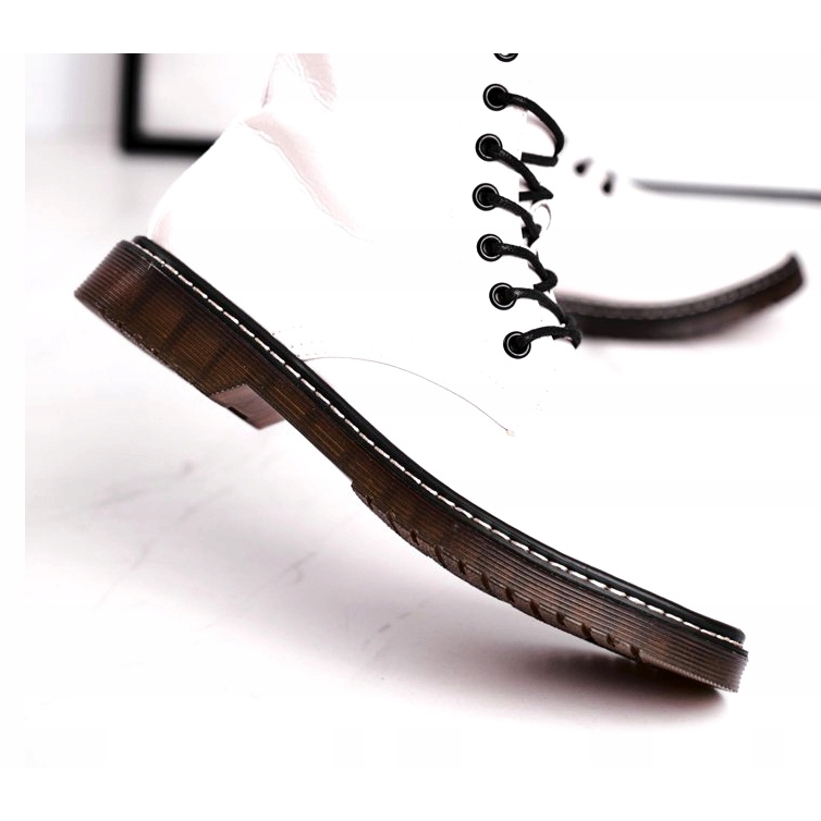 Evento Women's boots, varnished white boots 20bt35-3001 1 Evento Women's boots, varnished white boots 20bt35-3001 1