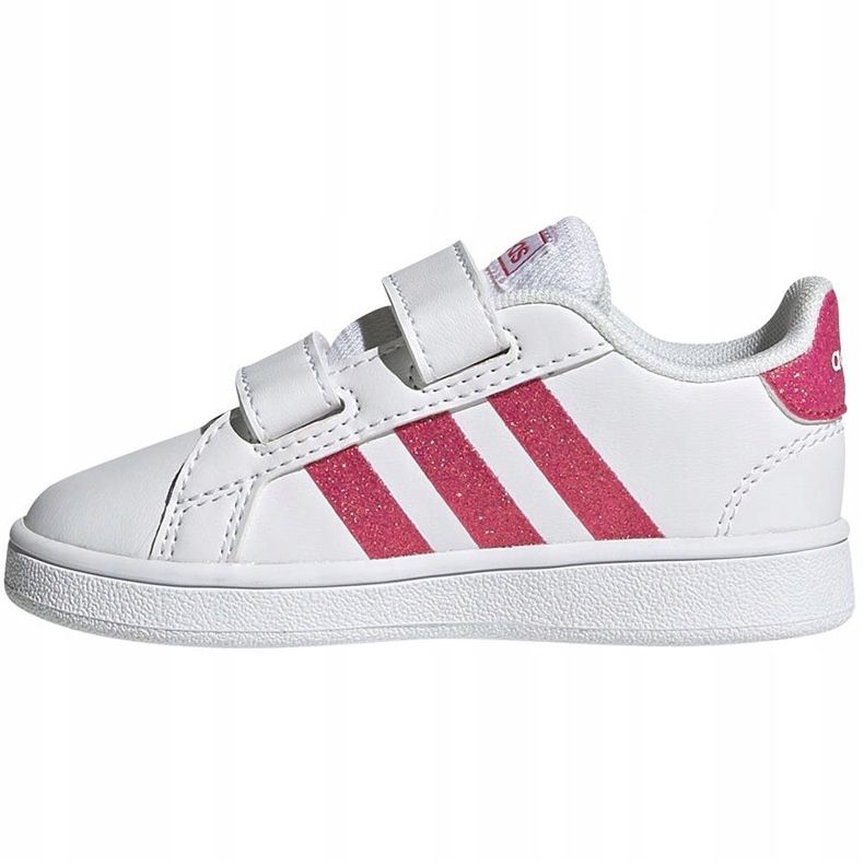 Shoes for girls adidas Grand Court white and pink EG3815 1