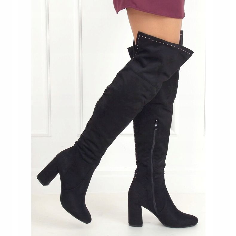 Black high-heeled boots B127-1 Black 2