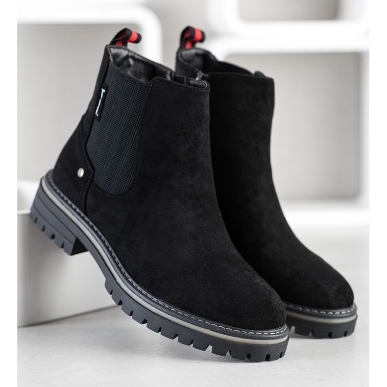 J. Star Comfortable Suede Boots black 1 J. Star Comfortable Suede Boots black 1