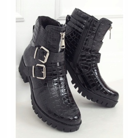 Black patent leather women's boots XJ-29 Black 2