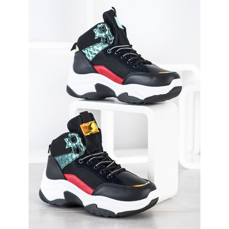 SHELOVET Colorful Sneakers black multicolored 1 SHELOVET Colorful Sneakers black multicolored 1