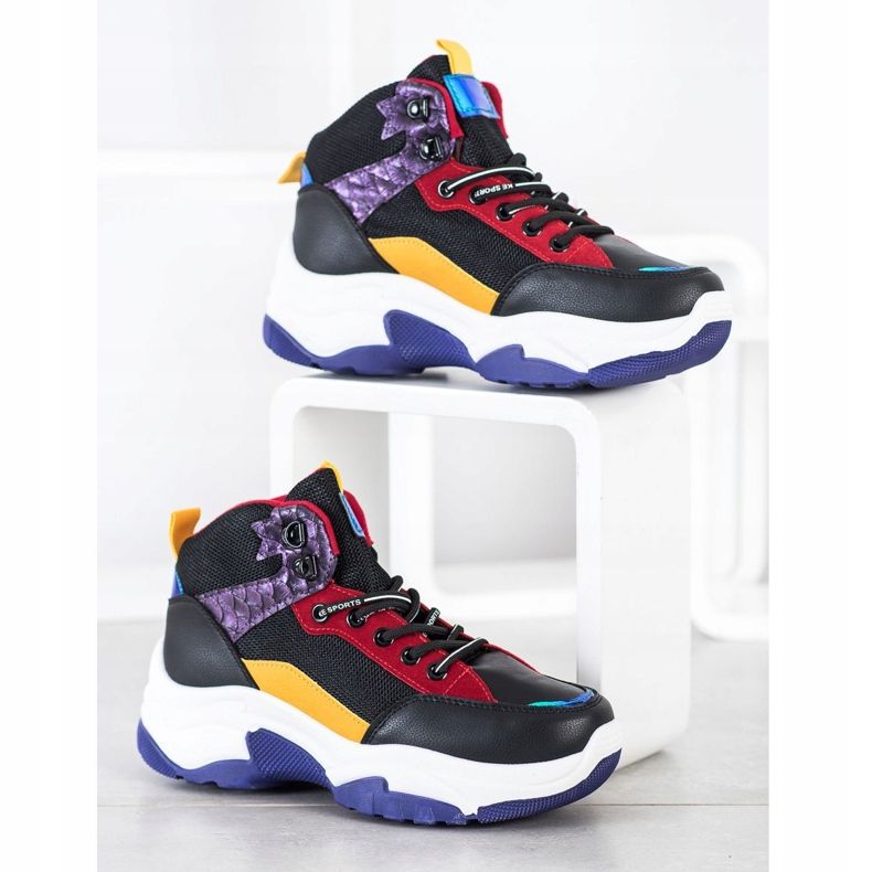 SHELOVET Colorful Sneakers black multicolored 2 SHELOVET Colorful Sneakers black multicolored 2