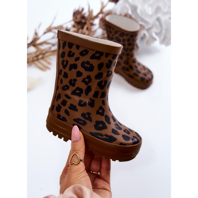leopard wellington boots