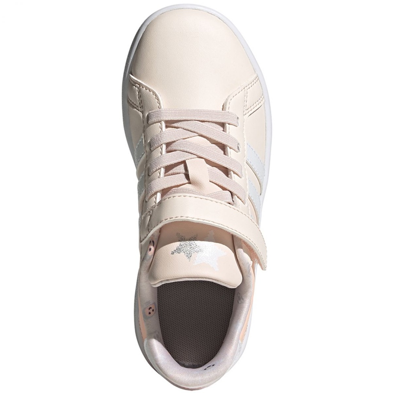 Adidas Grand Court C Jr FW4937 shoes ecru pink 1 Adidas Grand Court C Jr FW4937 shoes ecru pink 1
