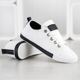 SHELOVET Sneakers With Black Inserts white 1