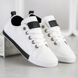 SHELOVET Sneakers With Black Inserts white 2
