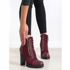 Kayla Rock boots on high heels red 2
