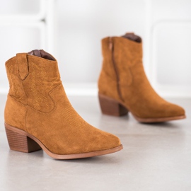 Cm Paris Stylish Suede Cowboy Boots brown 1