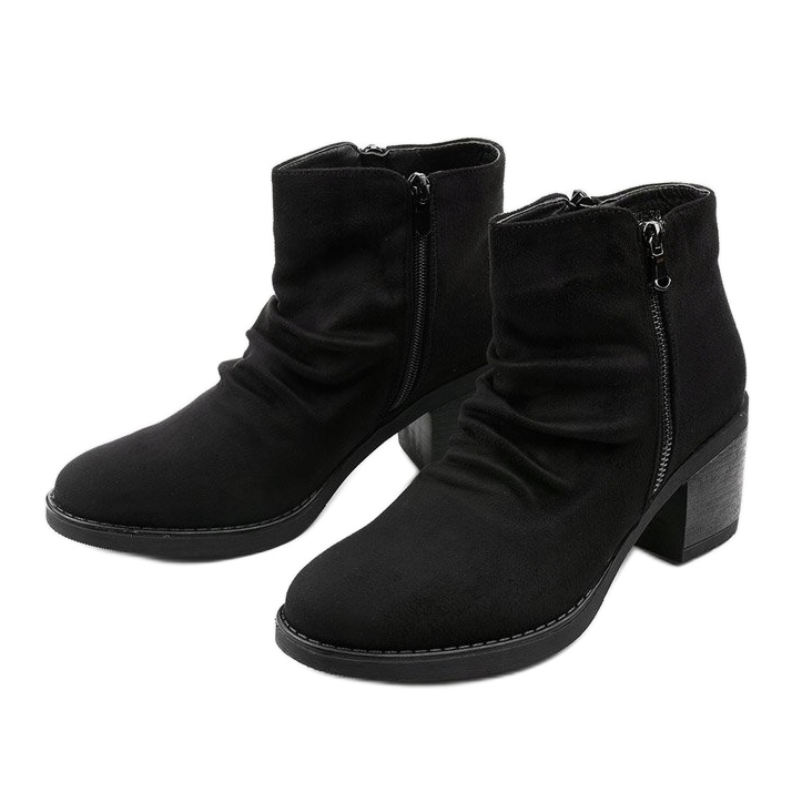 Black ankle boots with a Millgrove zipper 2