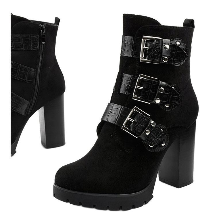 Black suede ankle boots on the Lilybank post 1
