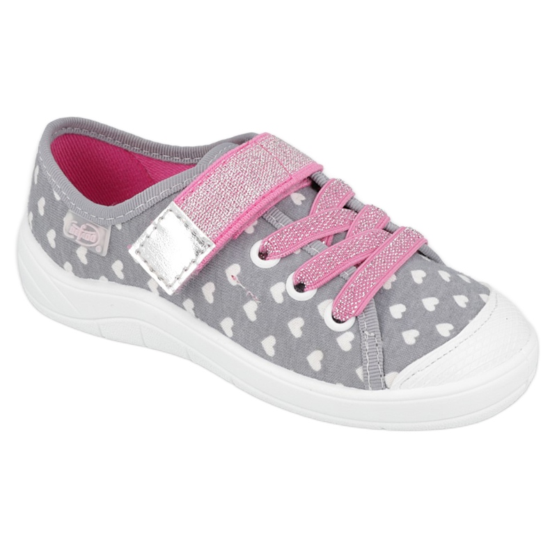 Befado children's shoes 251X159 white pink silver grey 1 Befado children's shoes 251X159 white pink silver grey 1