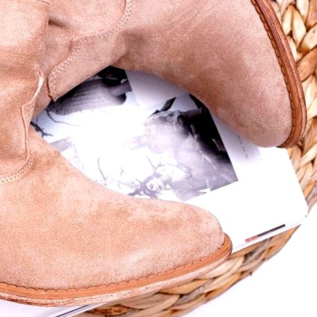 MSMG Women's Ankle Boots Beige Ellen 3