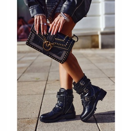 PS1 Women's Boots With Buckles Grunge Black Victory 1