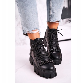SEA Women's Boots Workers On The Platform Black Chain 2